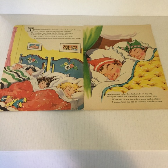 VTG The Night Before Christmas Soft Cover Book 1943 - Picture 6 of 13